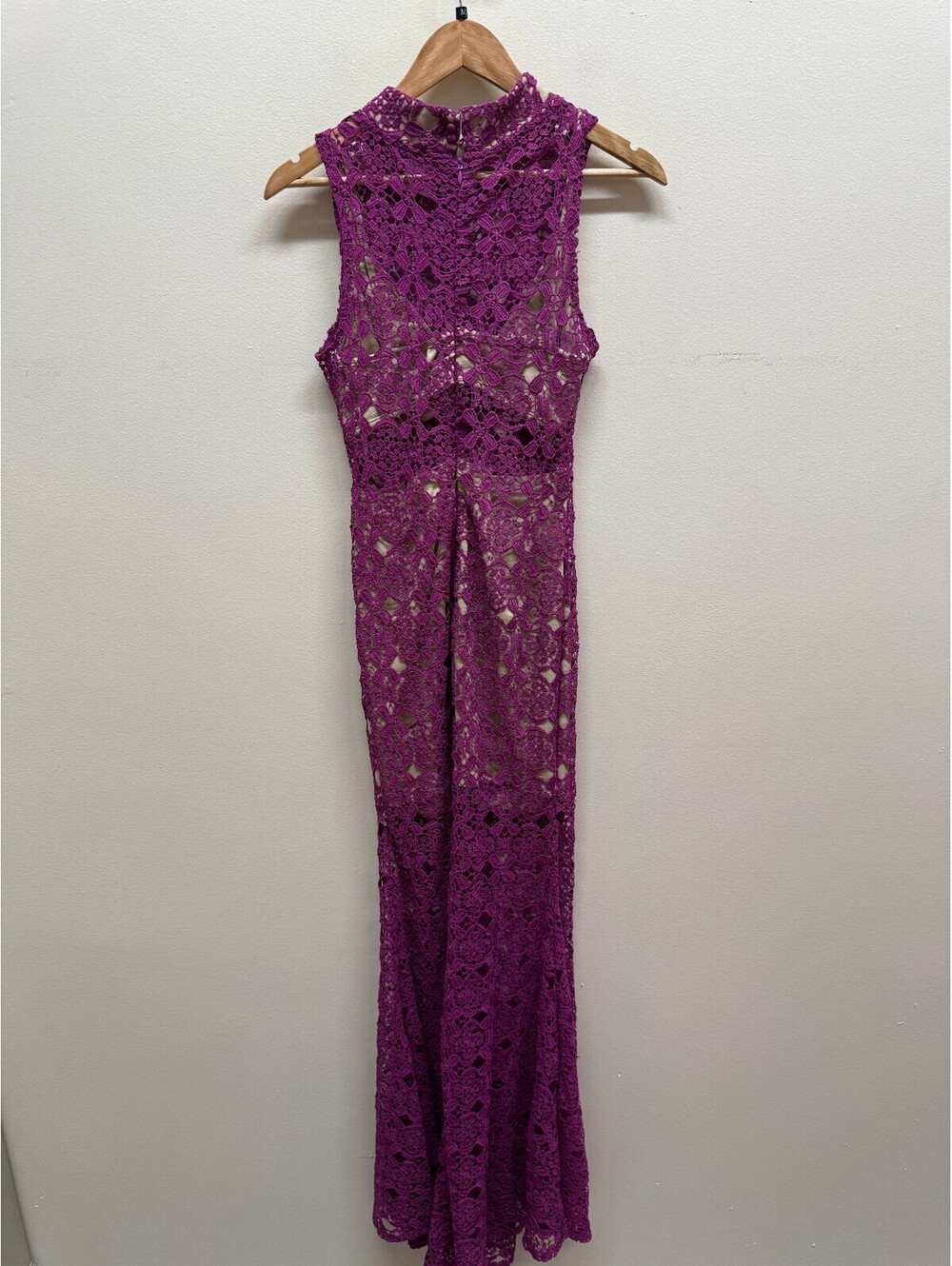 Sabo Skirt embroidered sheer maxi dress NWT
